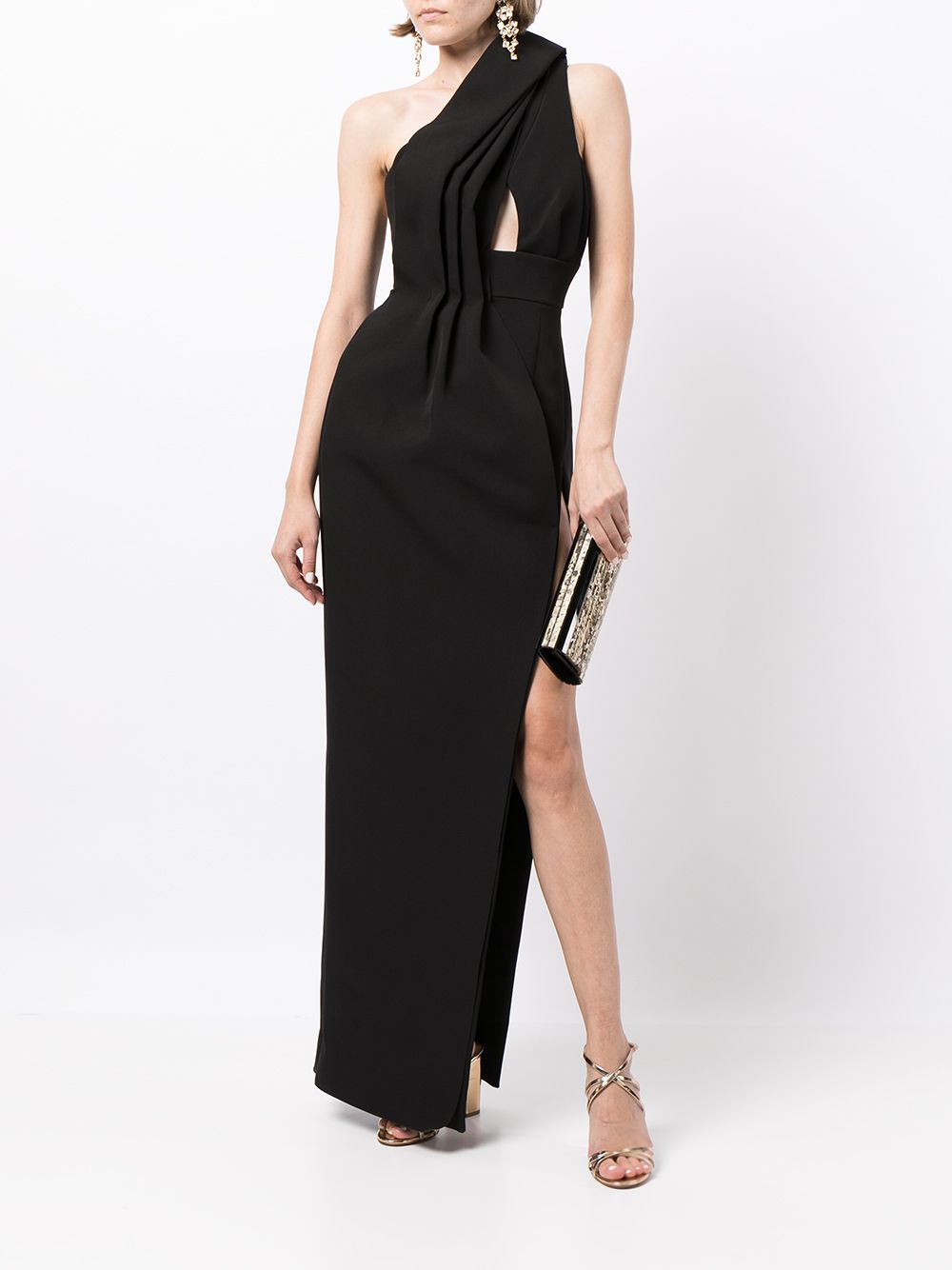 Shop Rachel Gilbert Apollo pleated gown with Express Delivery - FARFETCH