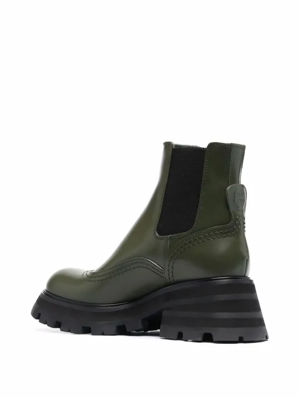 ALEXANDER McQUEEN ブーツ Alexander McQueen アレキサンダー・マックイーン レザーブーツ - FARFETCH