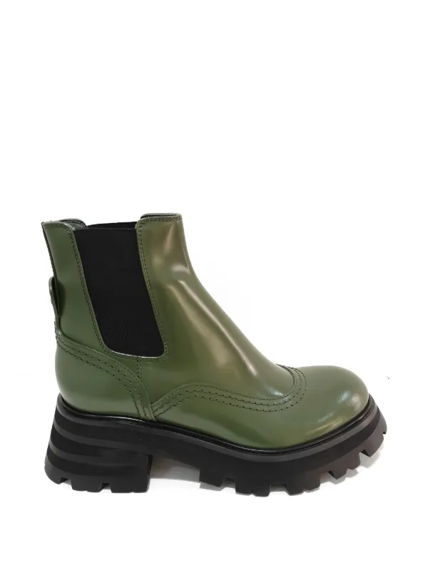 Alexander McQueen アレキサンダー・マックイーン レザーブーツ - FARFETCH