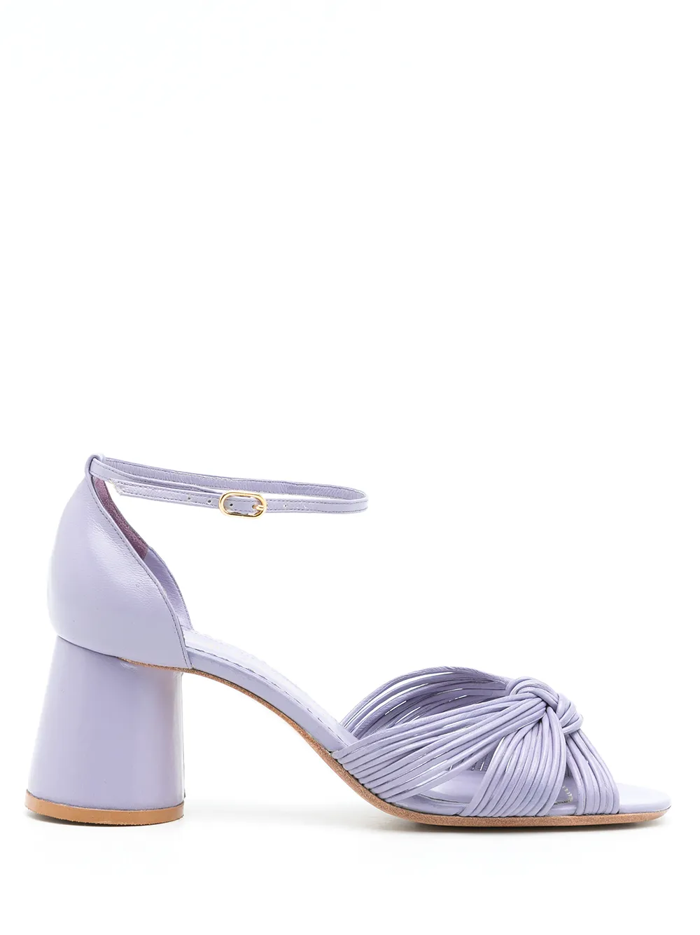 Sarah Chofakian Leather Ocean Pumps In Purple