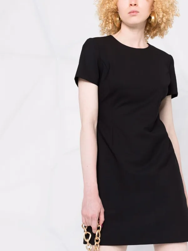 Theory fashion Wool Short Sleeve Ribbed Dress Noble