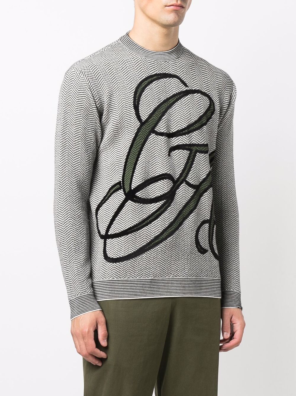 Giorgio Armani Virgin wool-blend Logo Signature Jumper - Farfetch