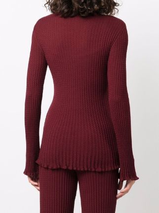 ribbed-knit turtle neck jumper展示图