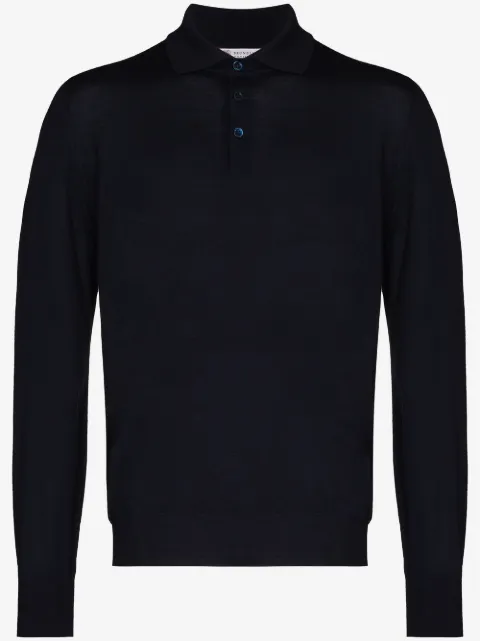 Brunello Cucinelli knitted long-sleeve polo shirt