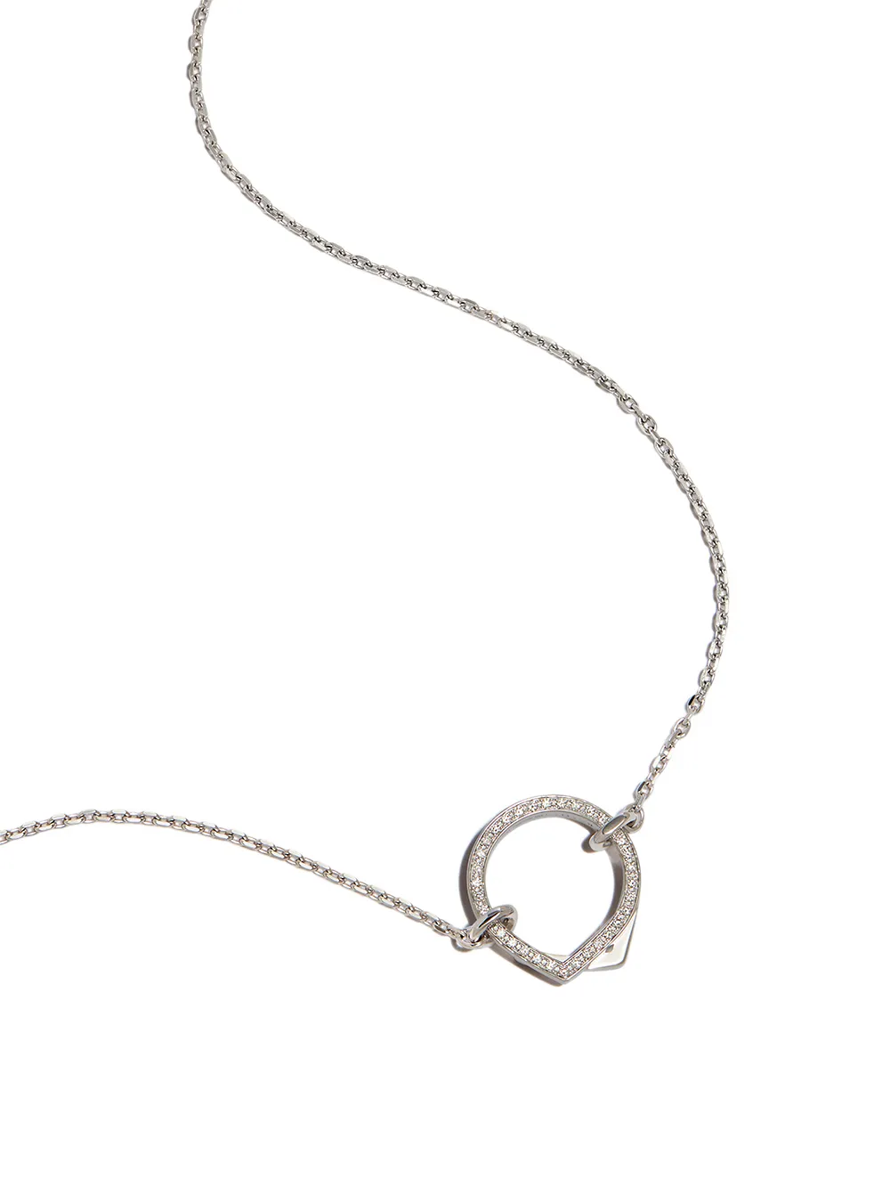  Repossi 18kt Weißgoldhalskette Mit Diamanten   Silber 
