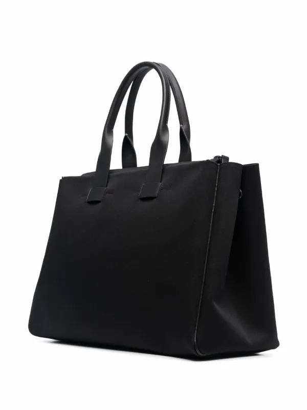 Troubadour Carrier Logo Appliqué Tote Bag | Black | FARFETCH