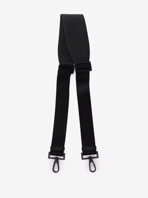Troubadour embossed-logo leather shoulder strap
