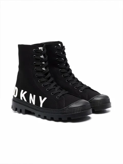 Dkny Kids بوت بطبعة شعار جانبية