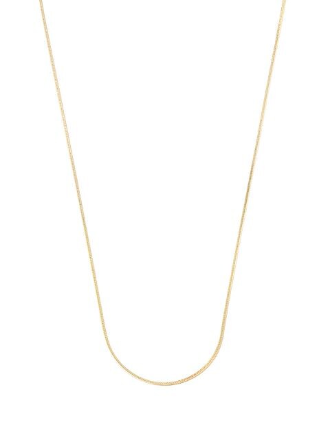 Loren Stewart 10kt yellow gold herringbone chain necklace