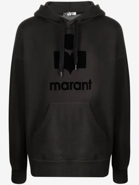 MARANT Miley flocked-logo hoodie