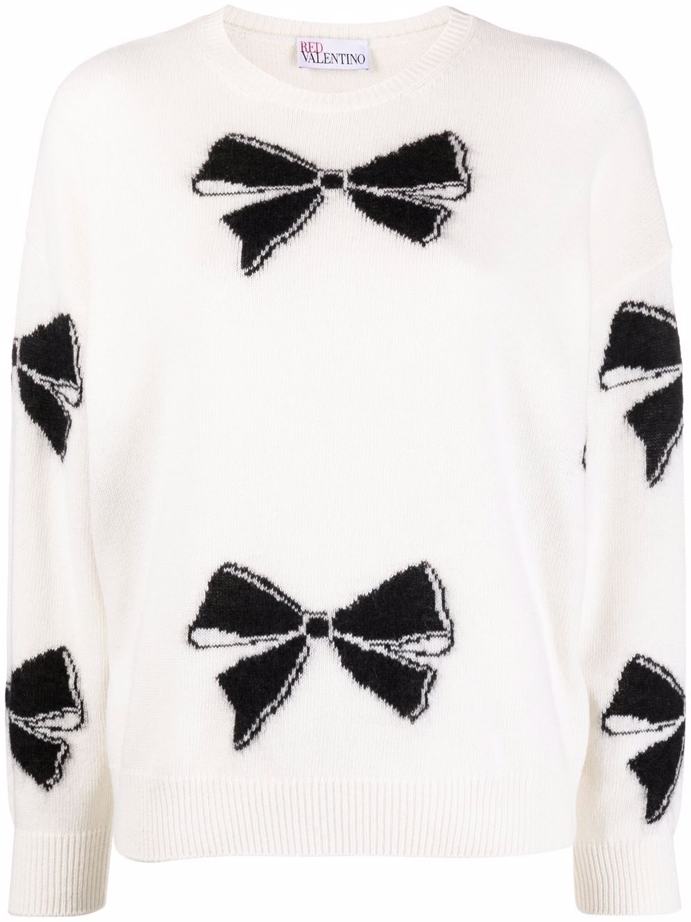 фото Red valentino bow-print crew-neck jumper