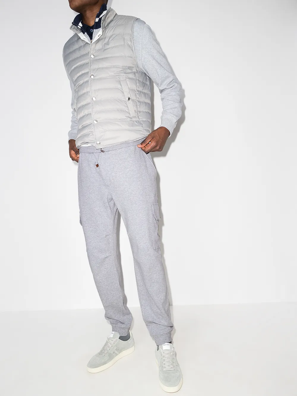 фото Brunello cucinelli зауженные спортивные брюки с кулиской