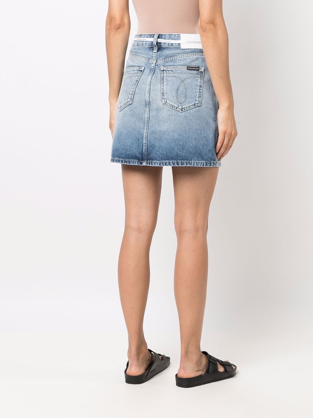 фото Calvin klein jeans джинсовая юбка мини с кулиской