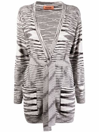 Missoni striped-knit Belted Cashmere Cardigan - Farfetch