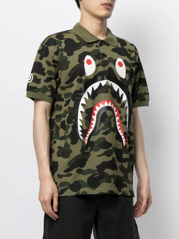 bape polo shirt camo