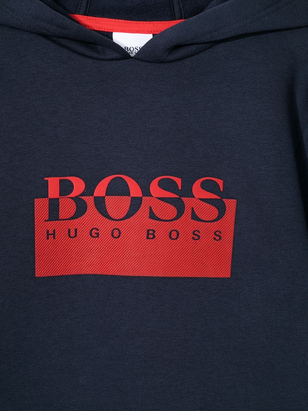 BOSSWEAR LOGO-PRINT LONG-SLEEVED HOODIE 