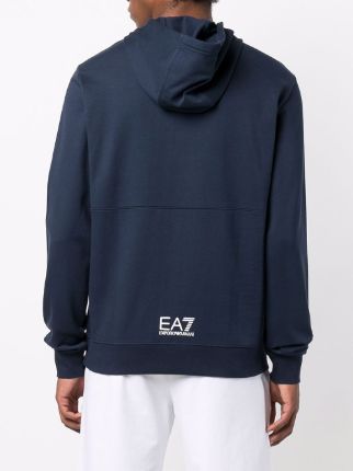 logo-print cotton hoodie展示图