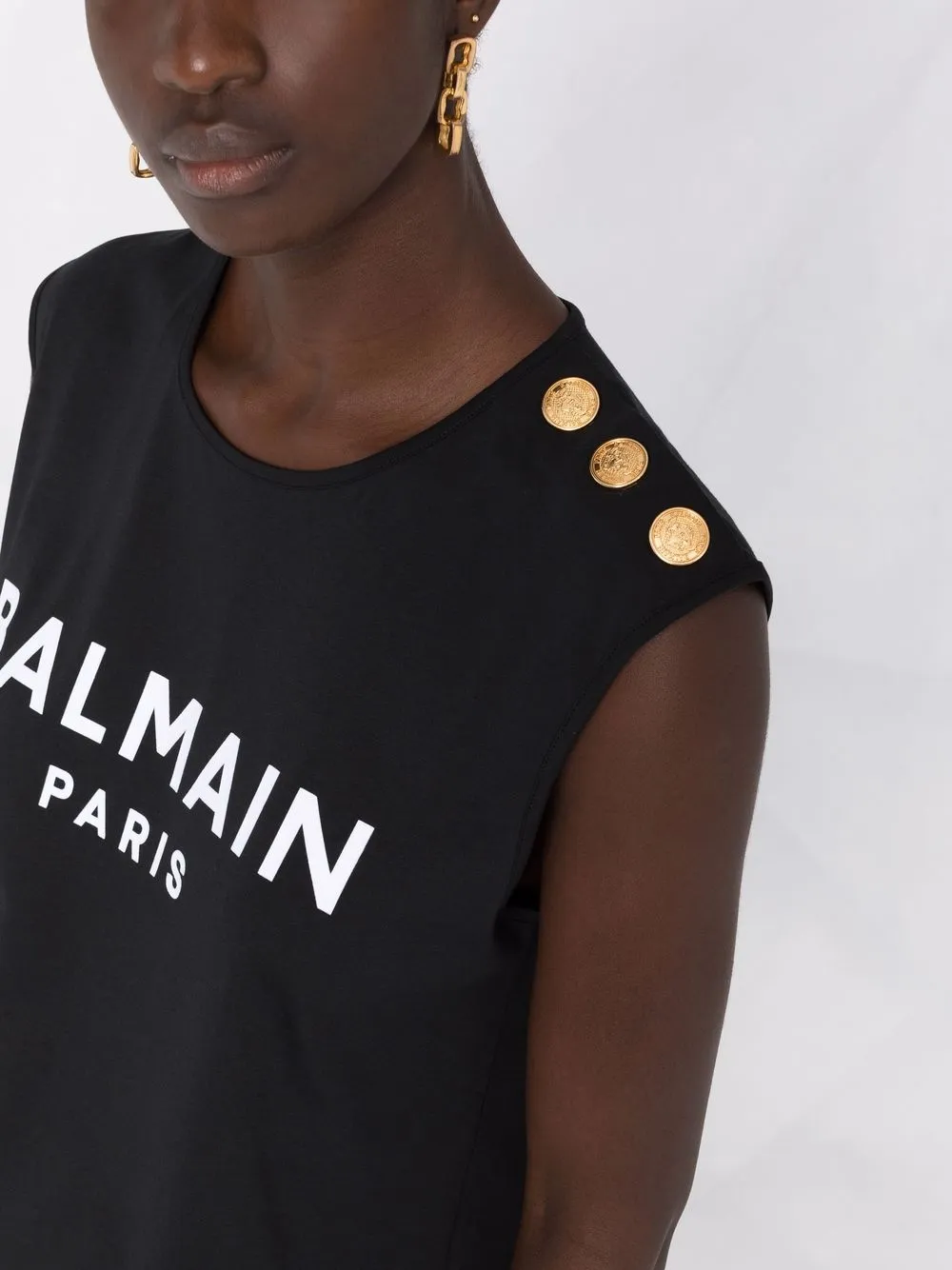 фото Balmain топ с логотипом