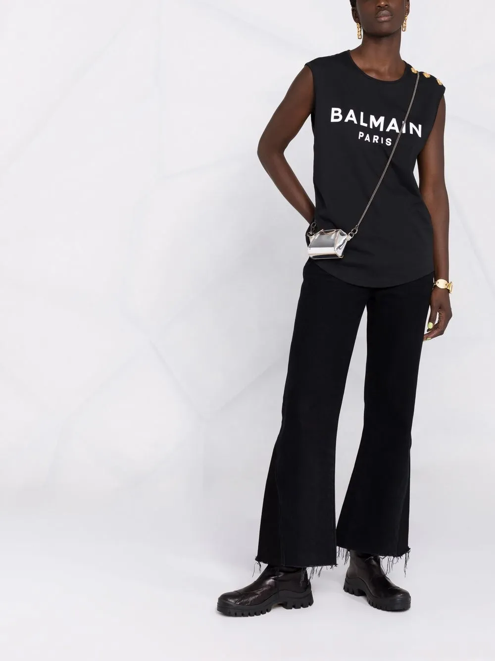 фото Balmain топ с логотипом