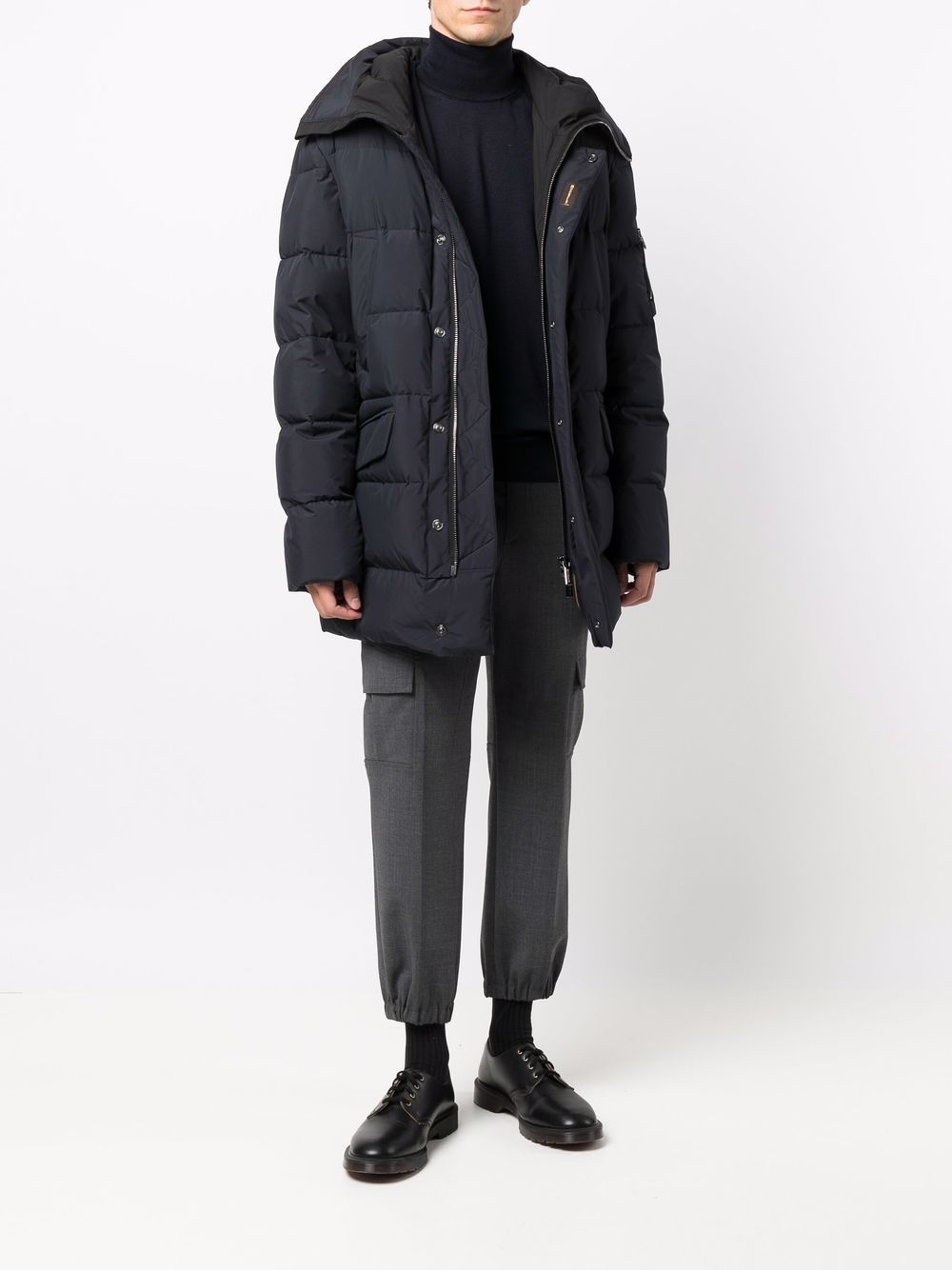 Shop Moorer padded zip-up coat with Express Delivery - FARFETCH