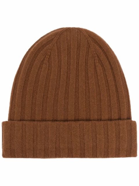 Eleventy rib-knit cashmere beanie hat