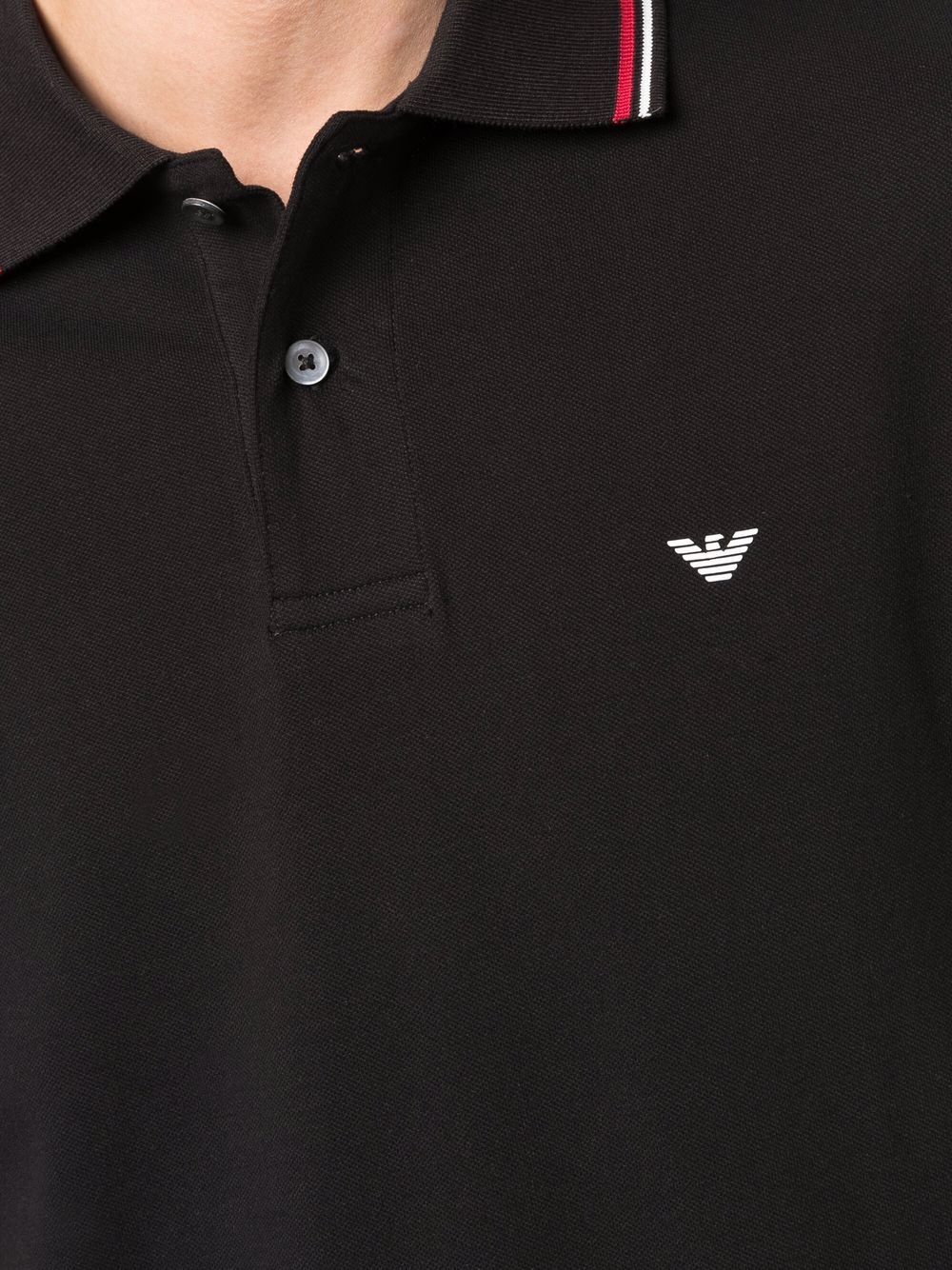 Emporio Armani logo-print cotton polo shirt Men