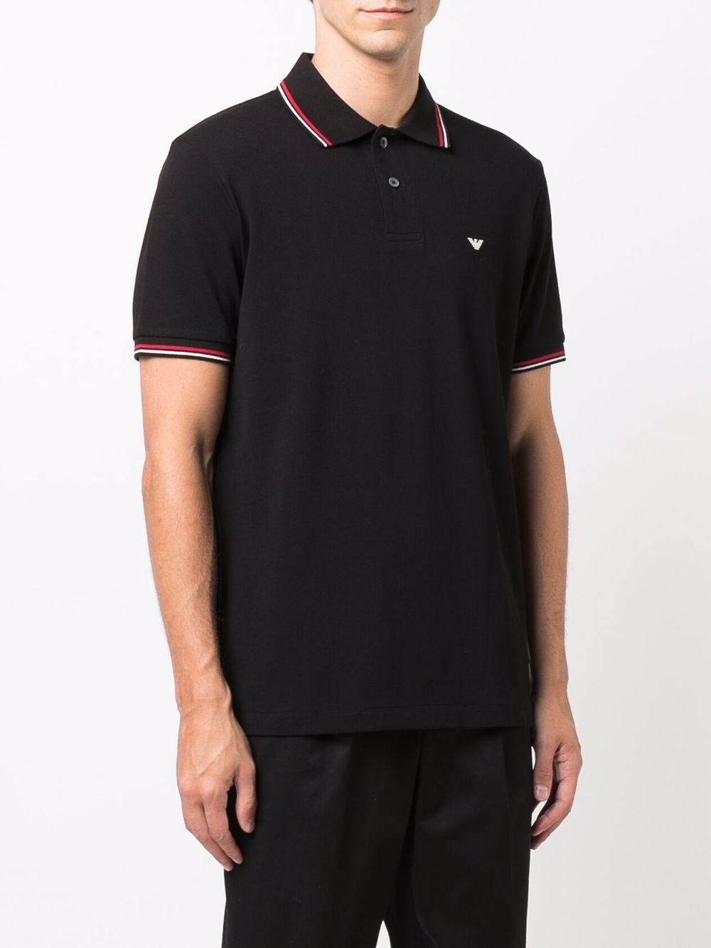 Emporio Armani logo-print cotton polo shirt Men