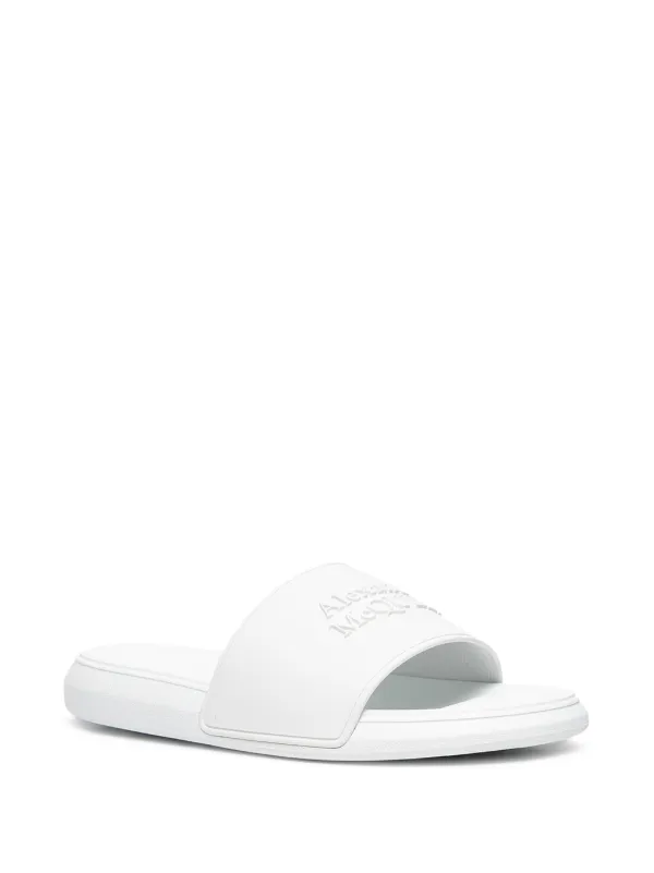【alexander mcqueen】logo slide / 666983 W4QS0 1000 Buy Alexander Mcqueen Wmns Logo Slides 'Black' - 666983