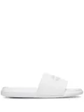 Alexander McQueen logo-embellished flat slides - White