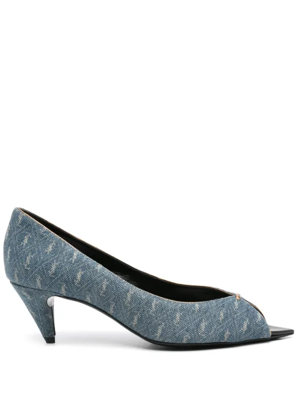 Saint Laurent Lola Pumps Blue FARFETCH JO