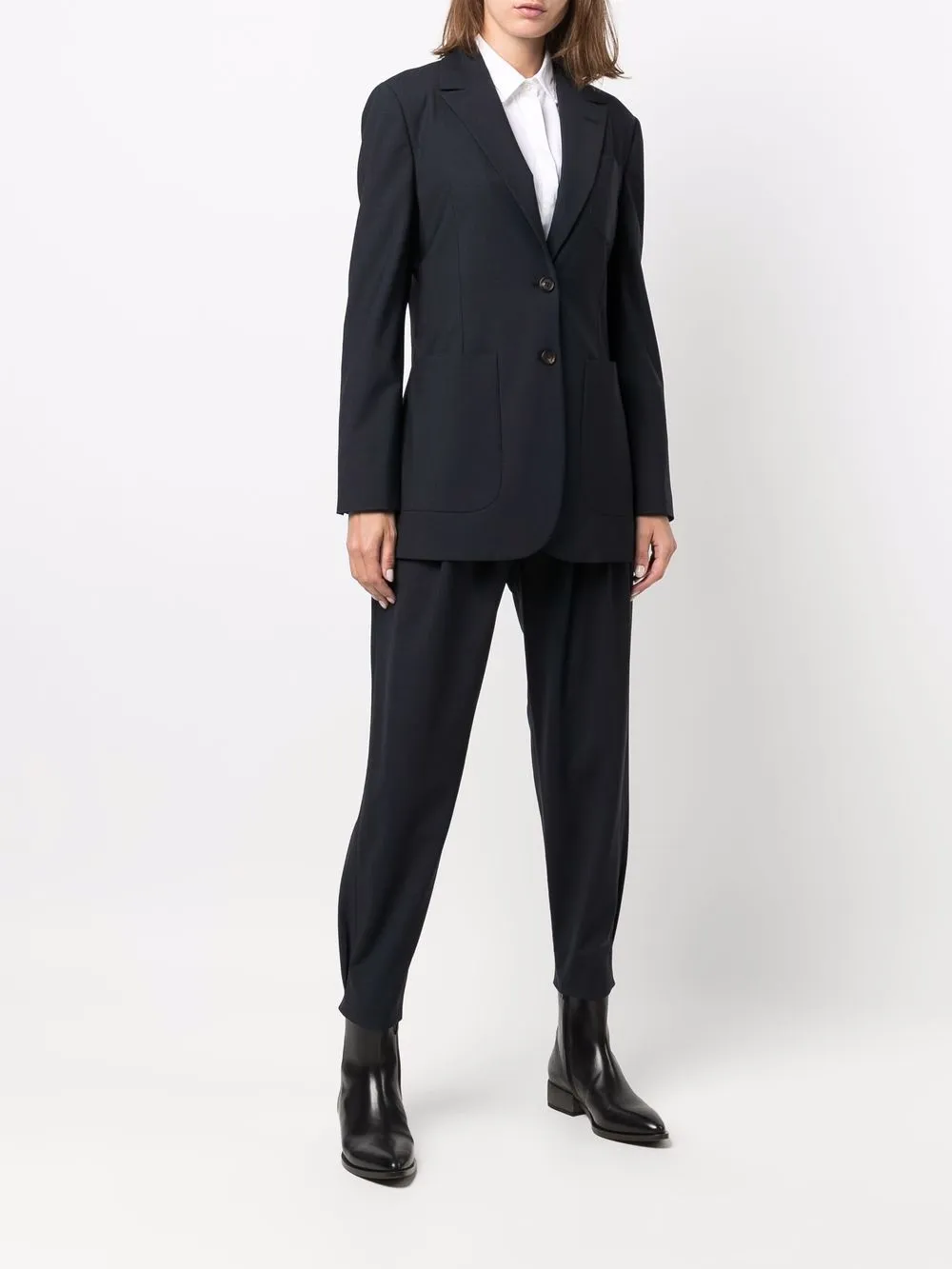 Brunello Cucinelli Blazer met enkele rij knopen - Blauw