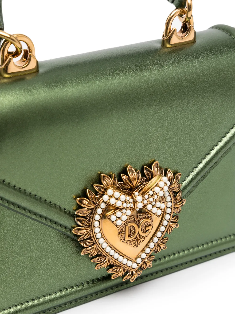 фото Dolce & gabbana сумка через плечо devotion с эффектом металлик