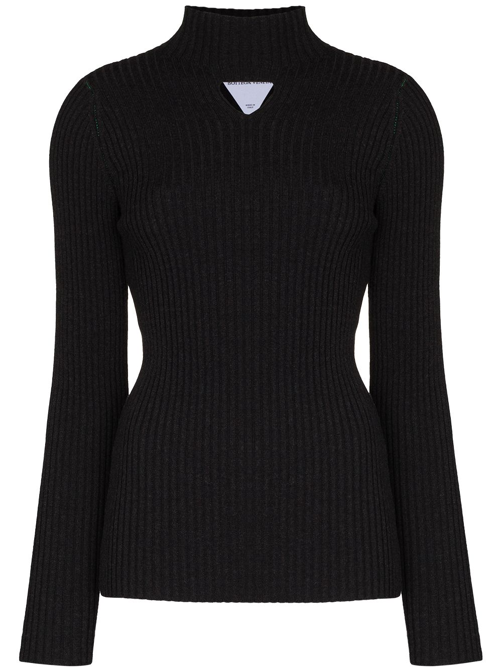 фото Bottega veneta cut-out triangle ribbed jumper