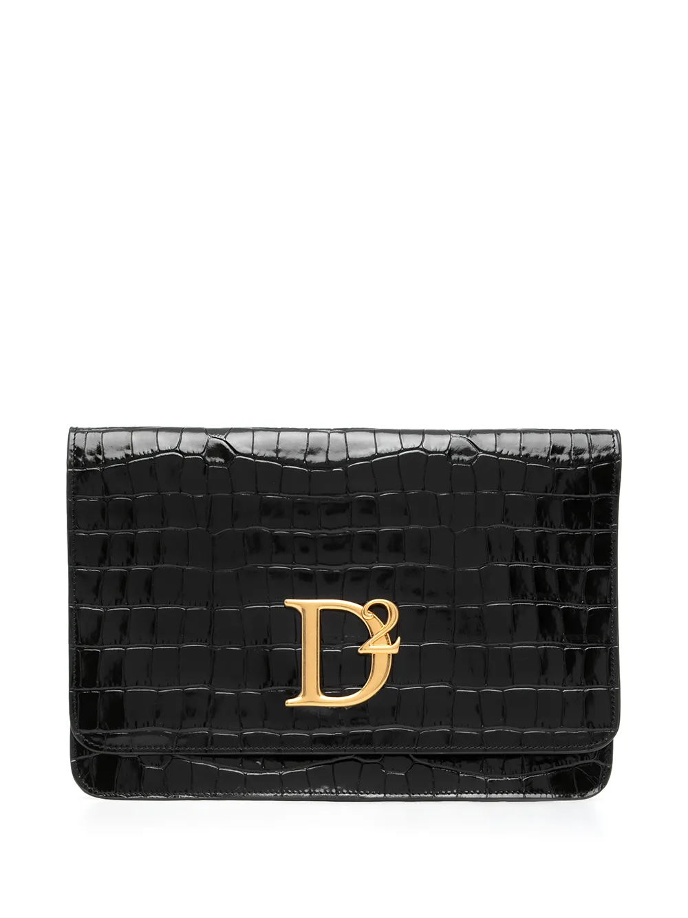 Dsquared2 клатч с тиснением под крокодила