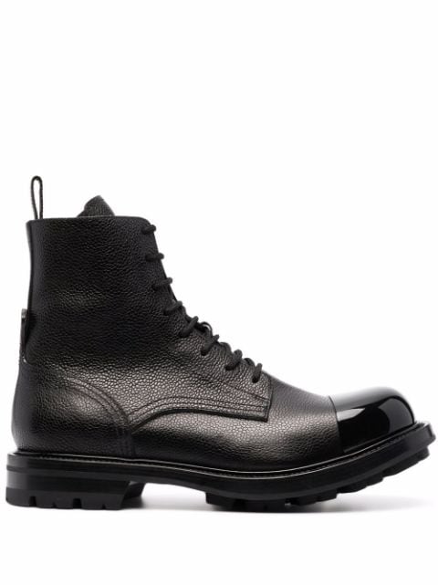 Alexander McQueen - Wander lace-up leather boots