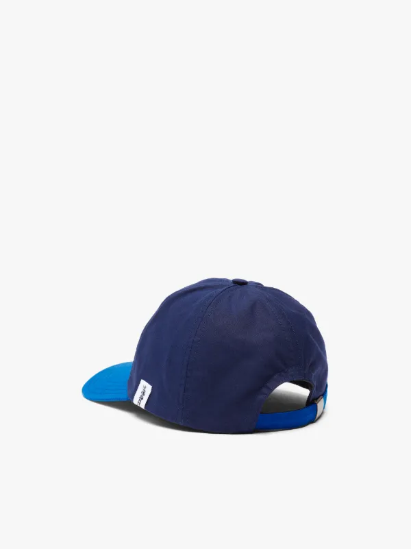 TIPPING Navy Contrast Waxed Cotton Baseball Cap | ACC-HA04