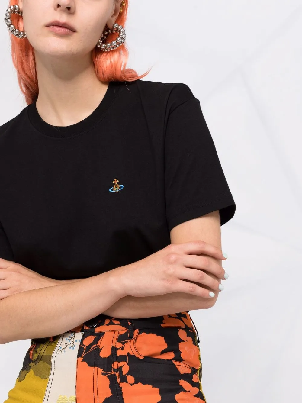 фото Vivienne westwood футболка с вышитым логотипом