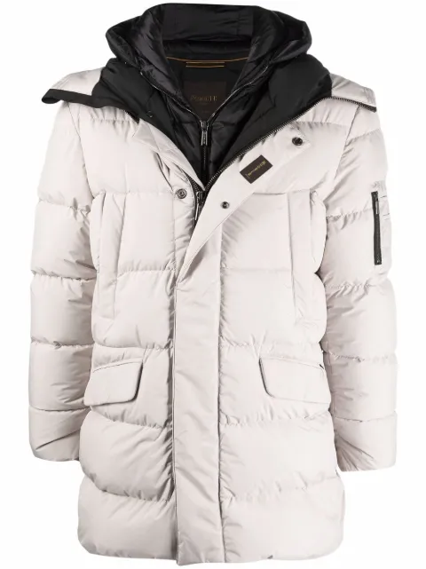 Moorer padded zip-up coat