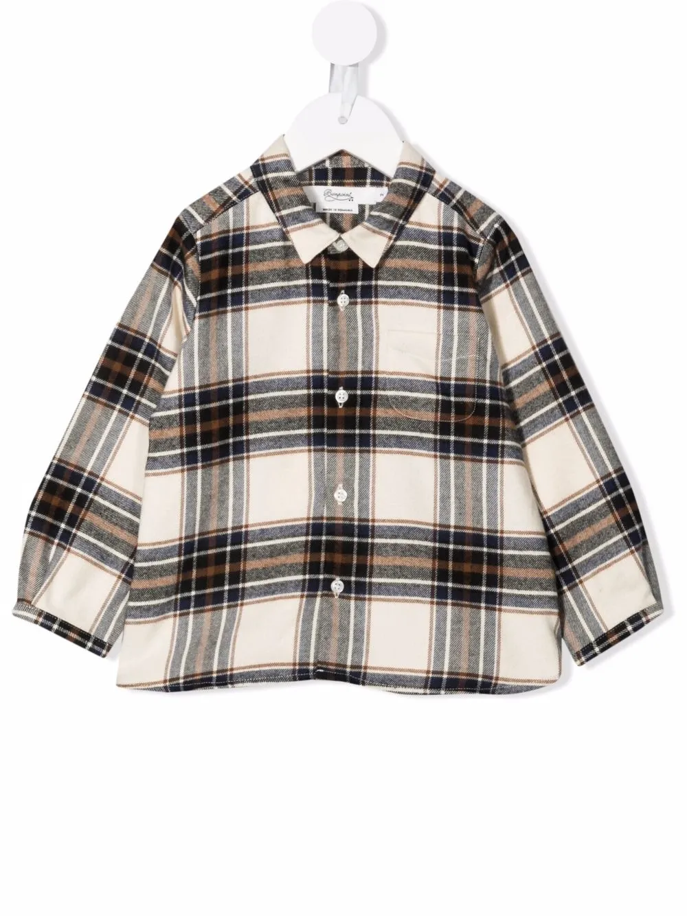 

Bonpoint check-print button-up shirt - Neutrals