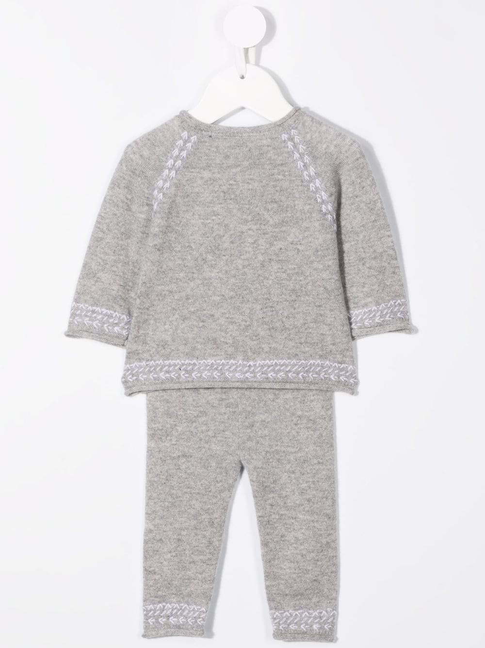 Shop Bonpoint Thelo Knitted Set In Grey