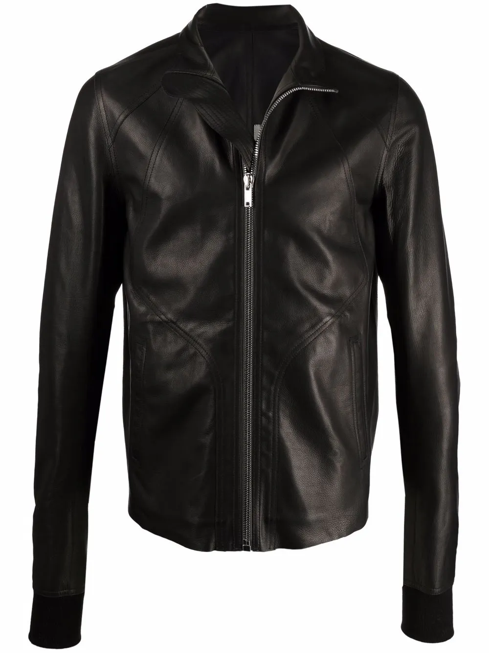 Rick Owens high-neck Leather Jacket 