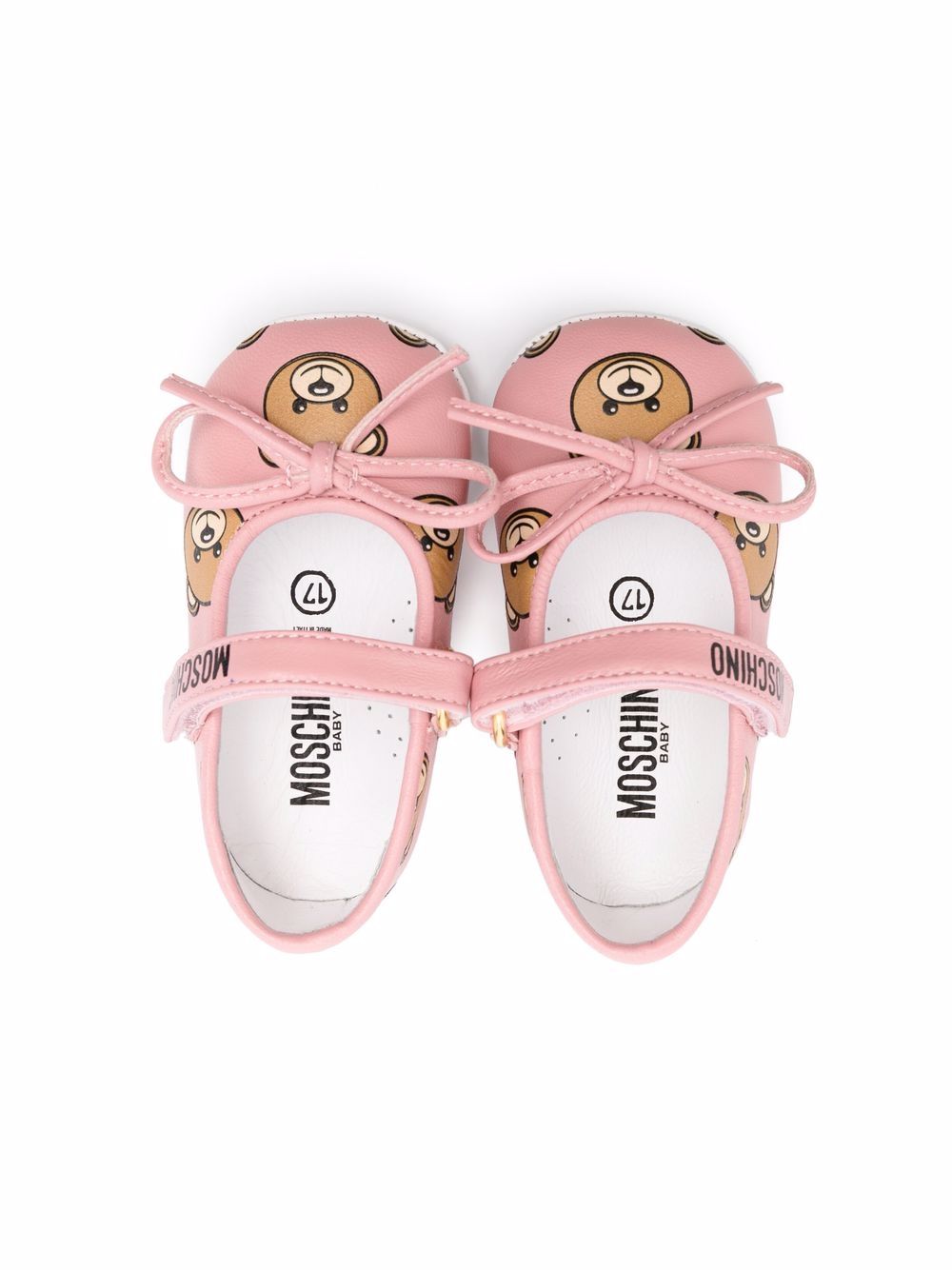 фото Moschino kids балетки с принтом teddy bear