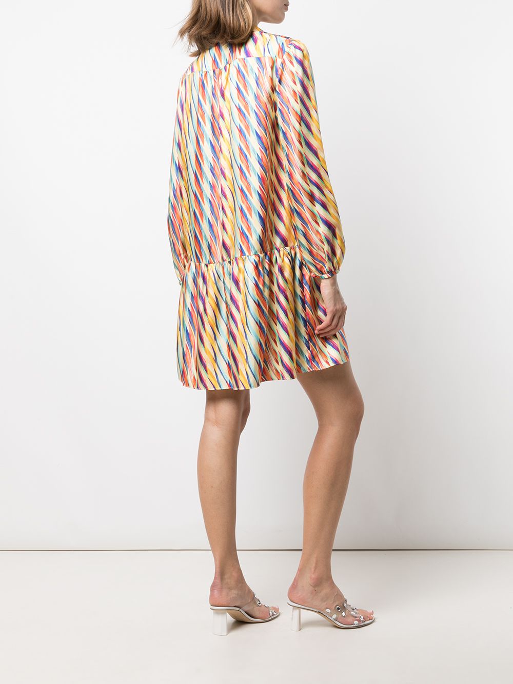 фото Saloni платье-рубашка с абстрактным принтом