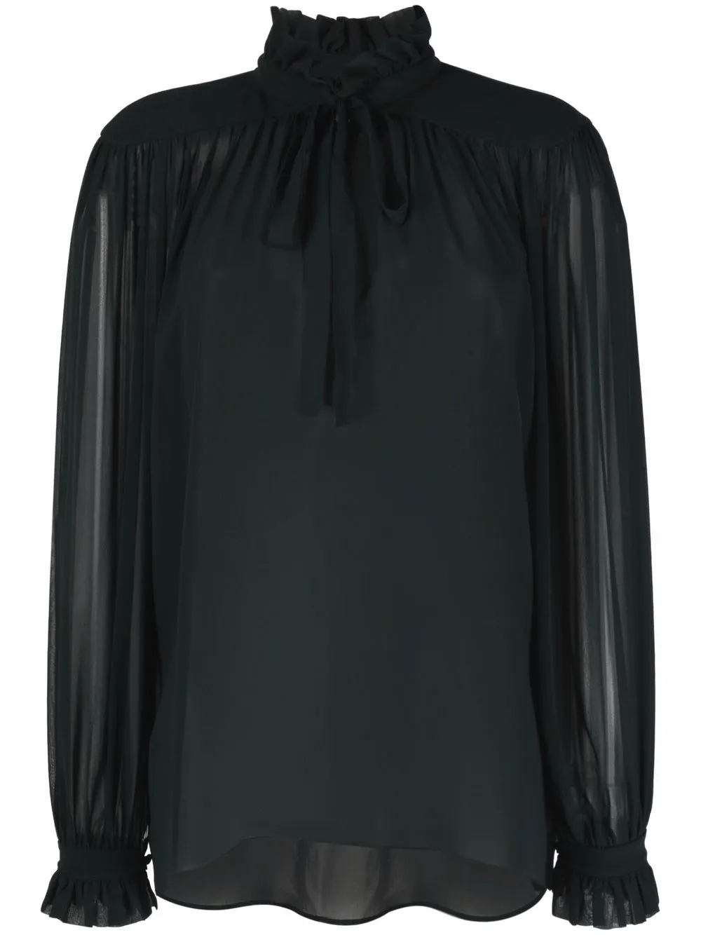 

Dorothee Schumacher blusa de seda Playful Transparencies - Verde