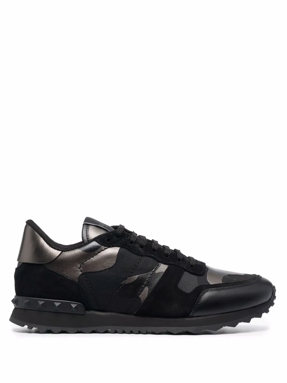фото Valentino garavani кроссовки rockrunner с эффектом металлик