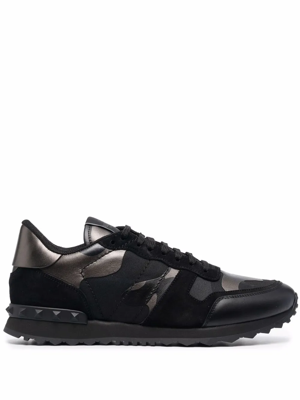 фото Valentino garavani кроссовки rockrunner с эффектом металлик