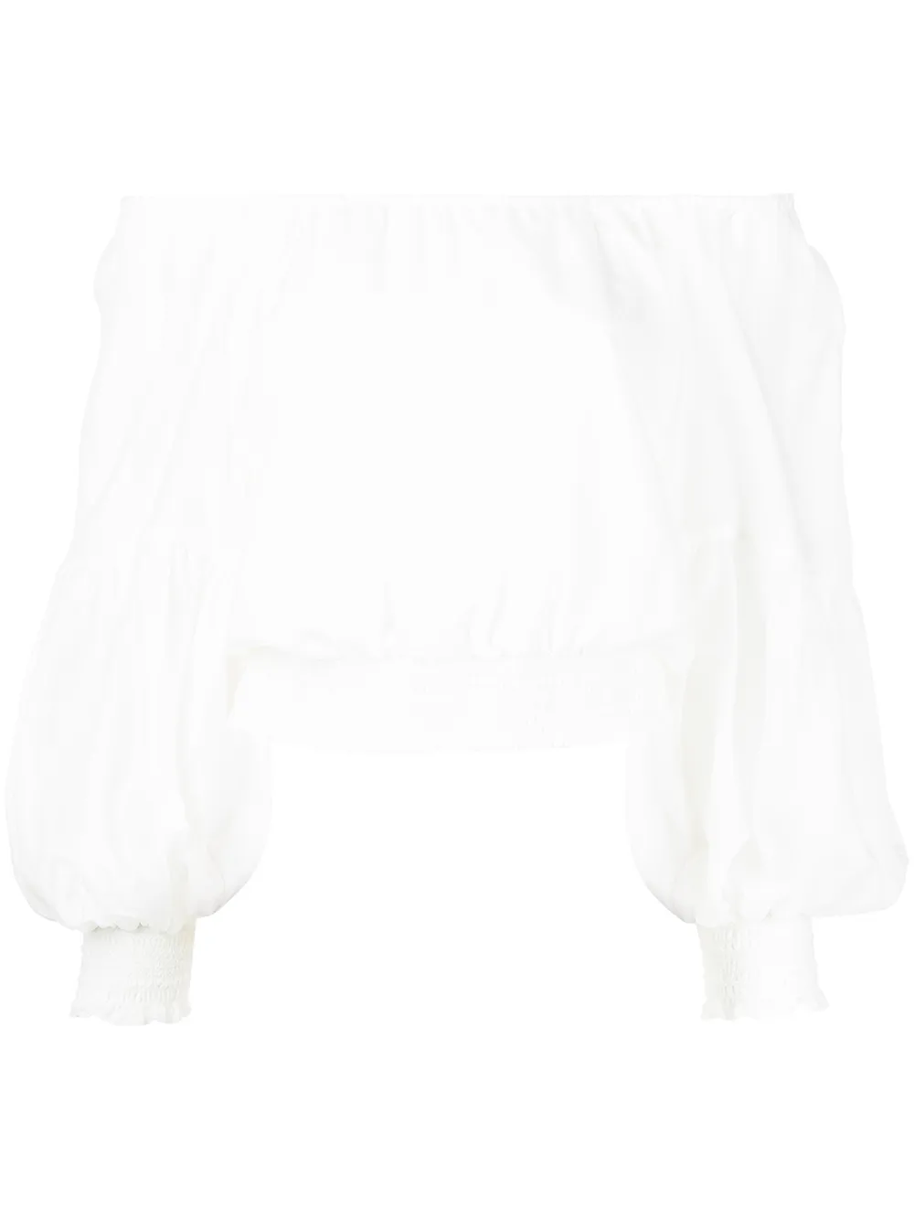 

alice + olivia off-shoulder puff-sleeve blouse - White