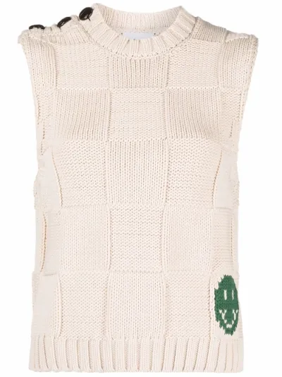 smiley fitted sweater vest | GANNI 