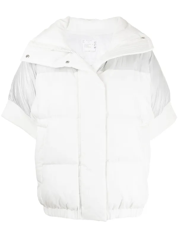 Sacai funnel-neck short-sleeve Puffer 