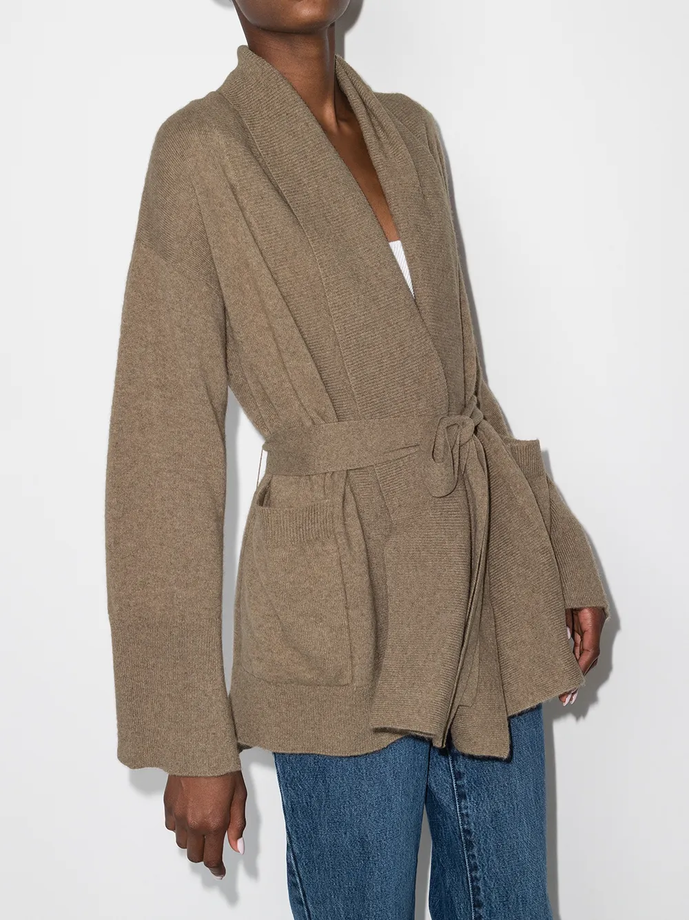 Image 2 of FRAME tied-waist oversized cardigan